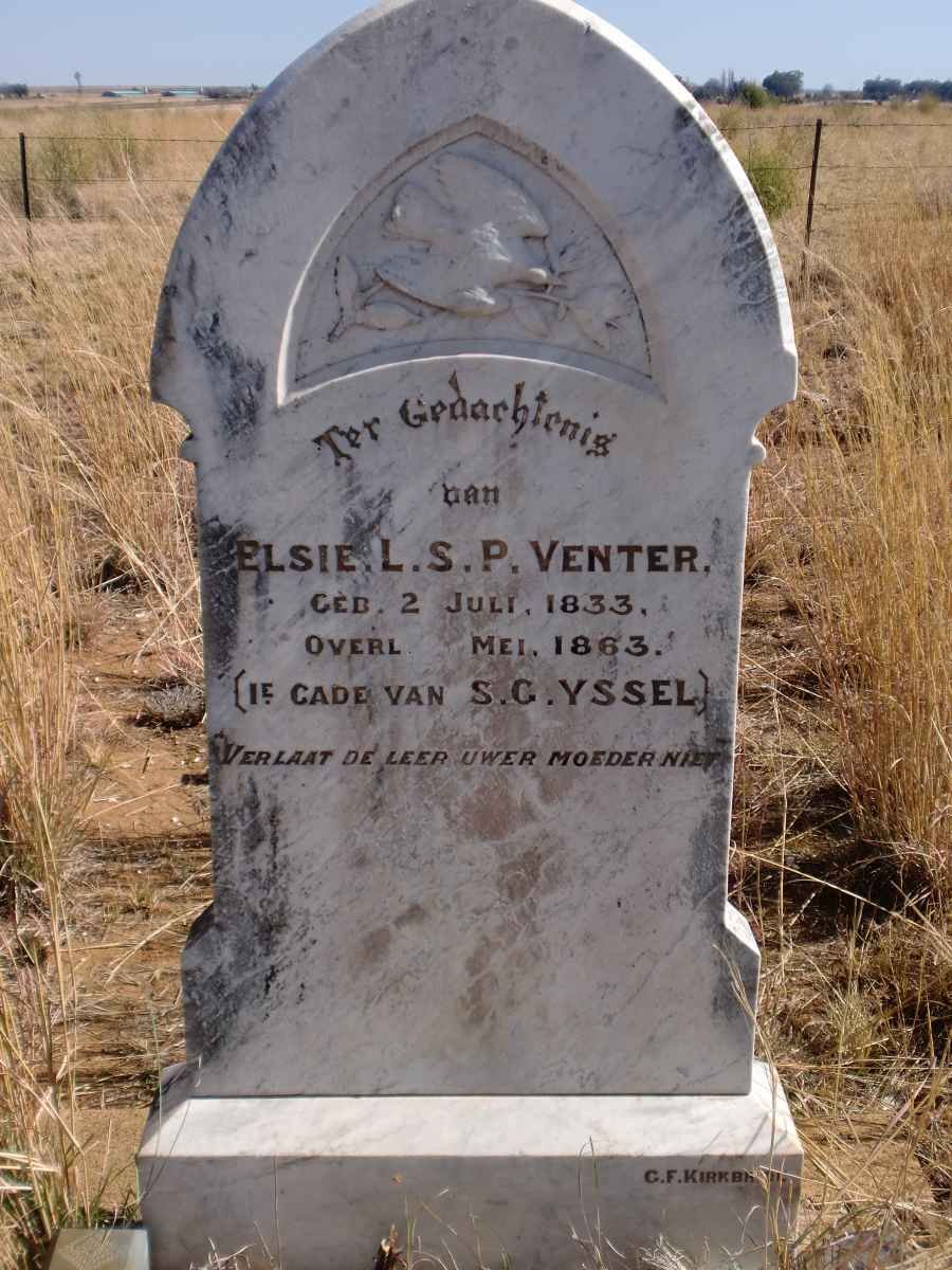 VENTER Elsie L.S.P. 1833-1863