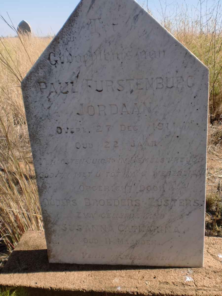 JORDAAN Paul Furstenburg -1911