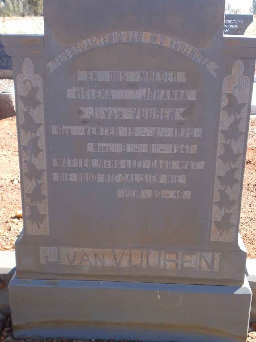 VUUREN Helena Johanna J. van nee VENTER 1879-1941