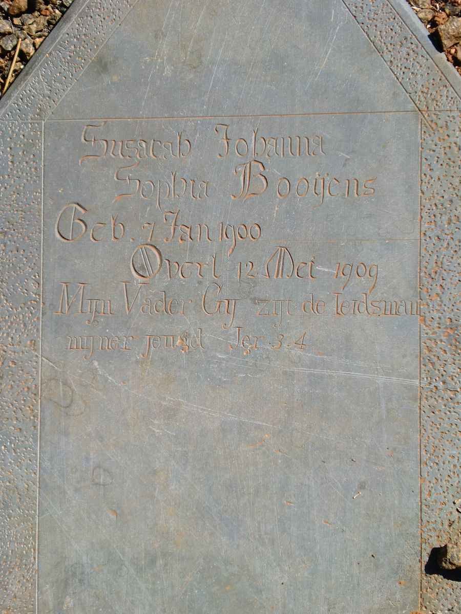 BOOYENS Susarah Johanna Sophia 1900-1909