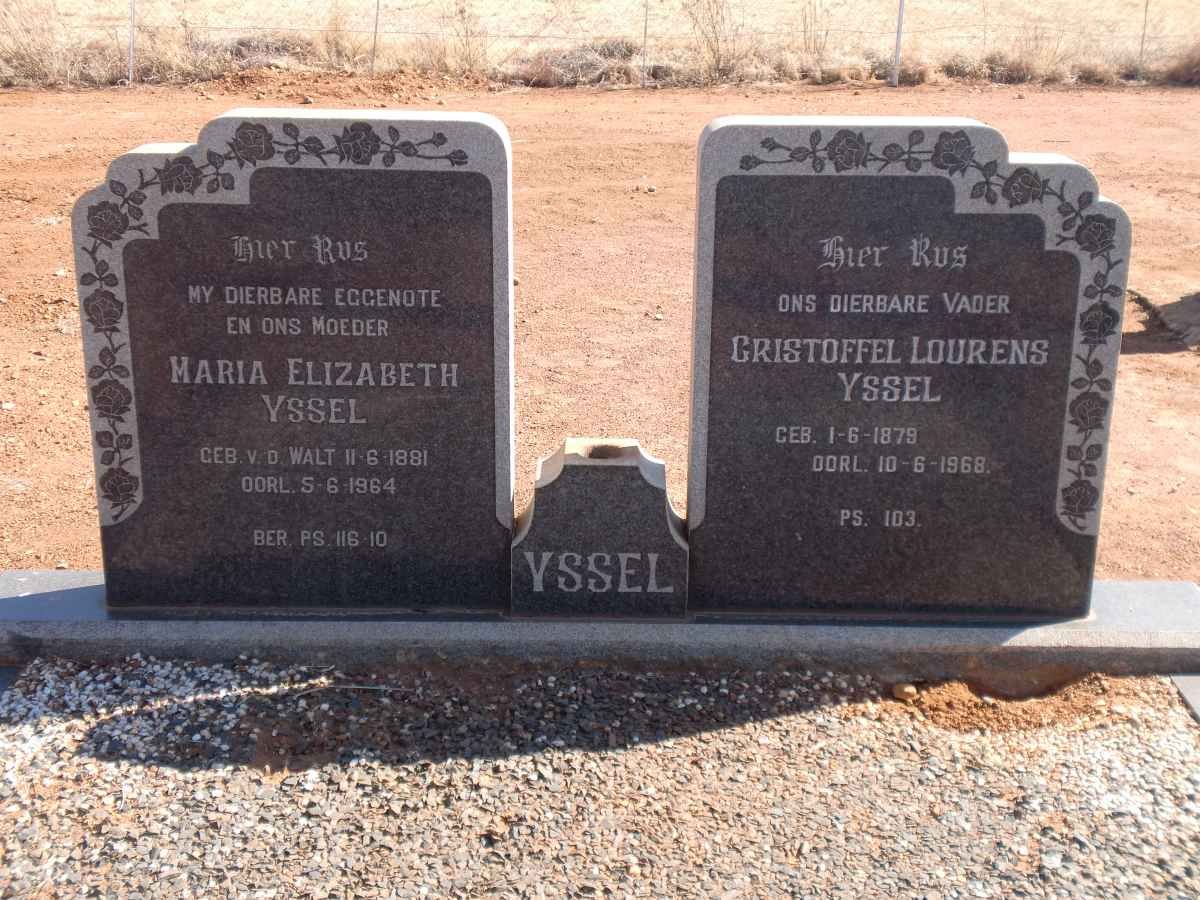 YSSEL Christoffel Lourens 1879-1968 &amp; Maria Elizabeth v.d. WALT 1881-1964