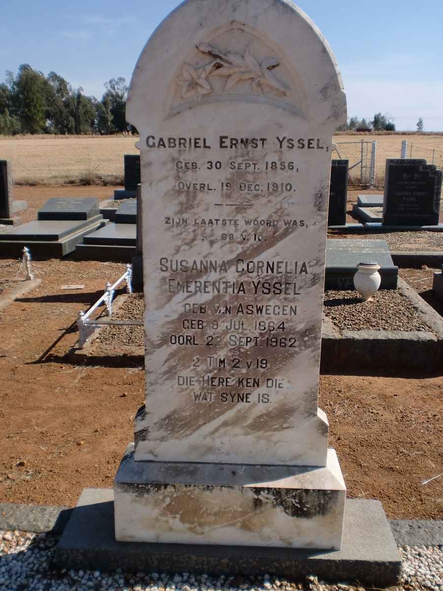 YSSEL Gabriel Ernst 1856-1910 &amp; Susanna Cornelia Emerentia VAN ASWEGEN 1864-1962