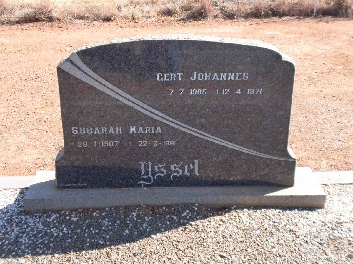 YSSEL Gert Johannes 1905-1971 &amp; Susarah Maria 1907-1981