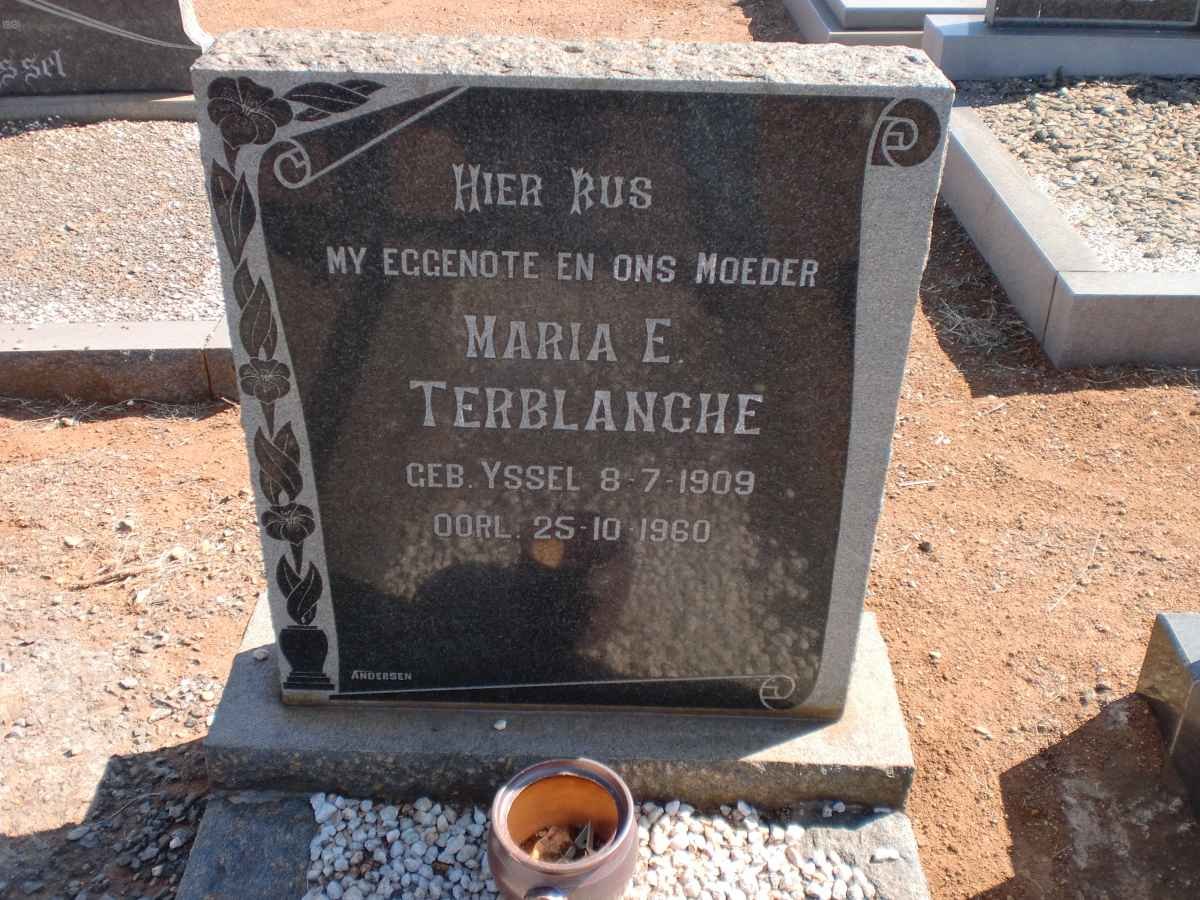 TERBLANCHE Maria E. nee YSSEL 1909-1960