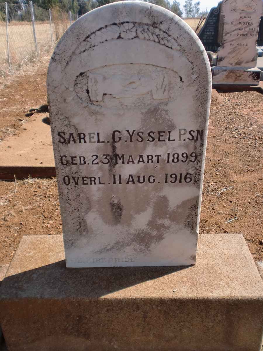 YSSEL Sarel G. 1899-1916