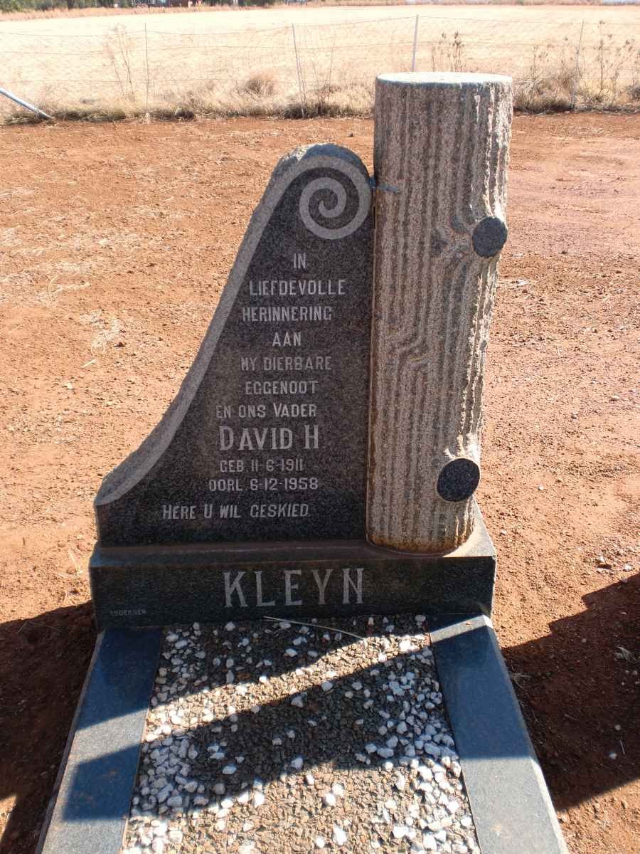 KLEYN David H. 1911-1958