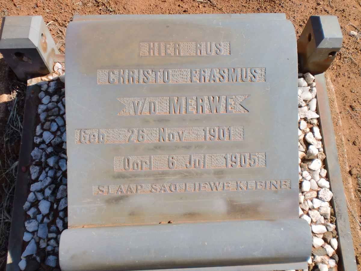 MERWE Christo Erasmus, v.d. 1901-1905