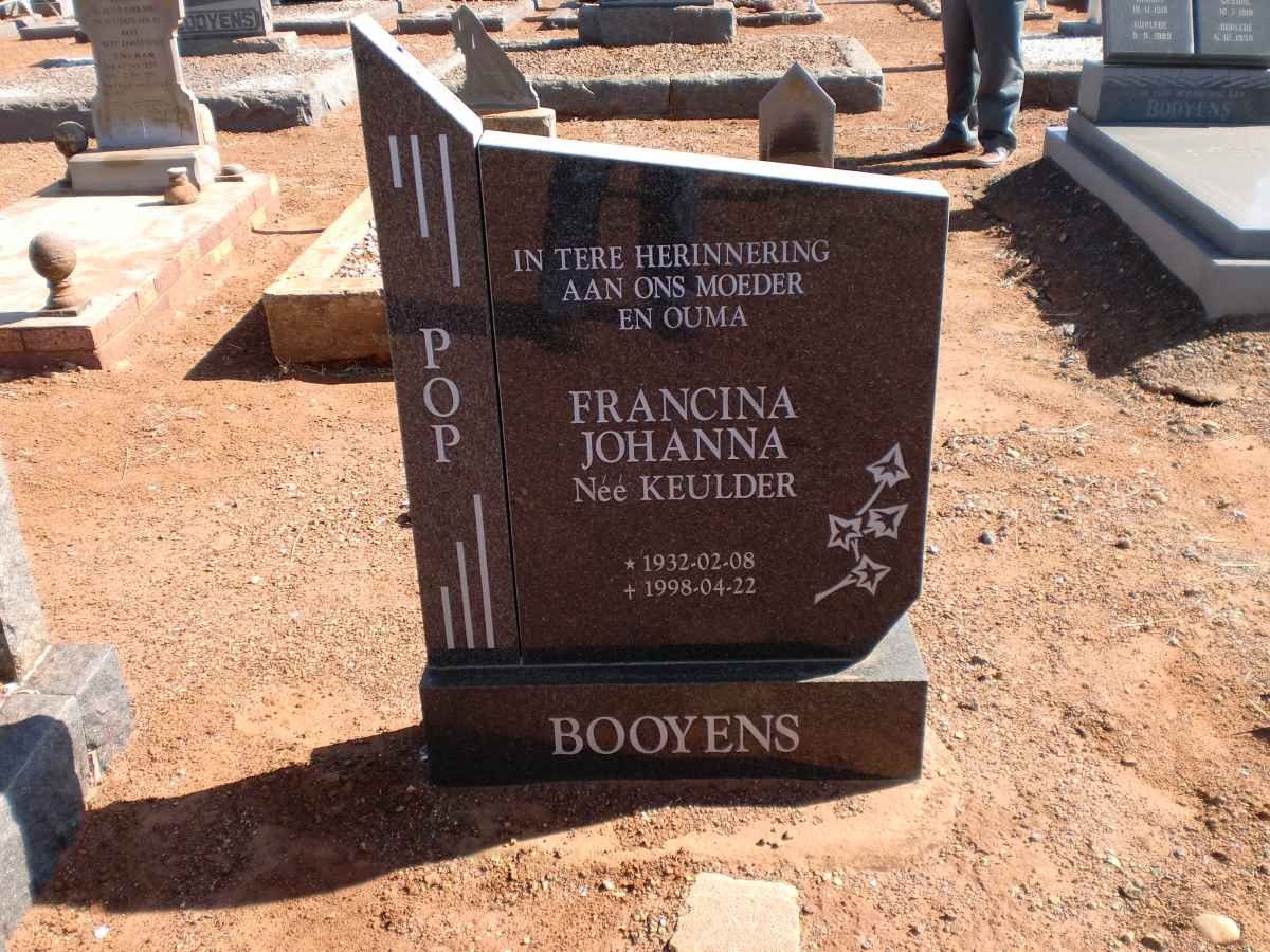 BOOYENS Francina Johanna nee KEULDER 1932-1998