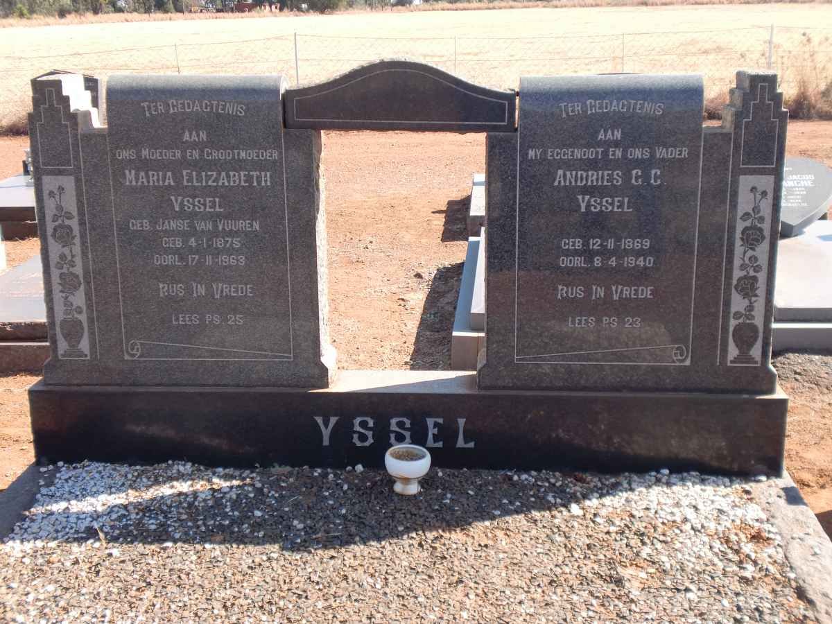 YSSEL Andries G.C. 1869-1940 &amp; Maria Elizabeth JANSE VAN VUUREN 1875-1963