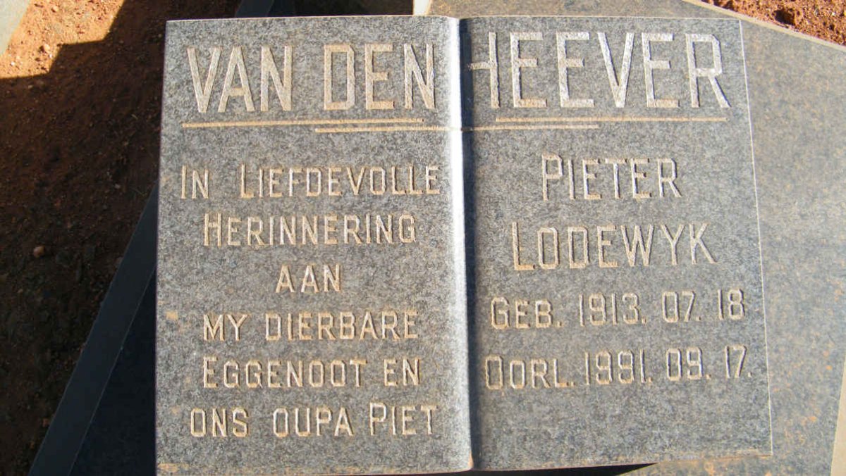 HEEVER Pieter Lodewyk, van den 1913-1991