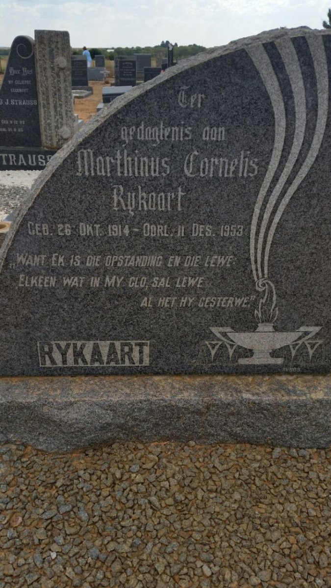 RYKAART Marthinus Cornelis 1914-1953