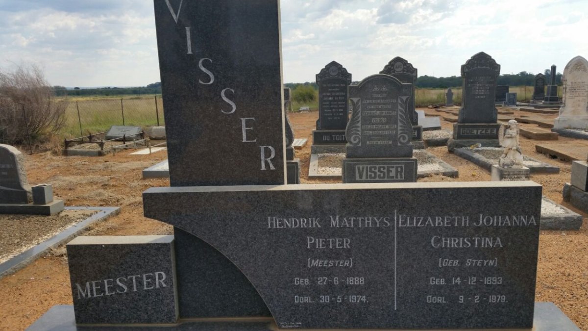 VISSER Hendrik Matthys Pieter 1888-1974 &amp; Elizabeth Johanna Christina STEYN 1893-1979