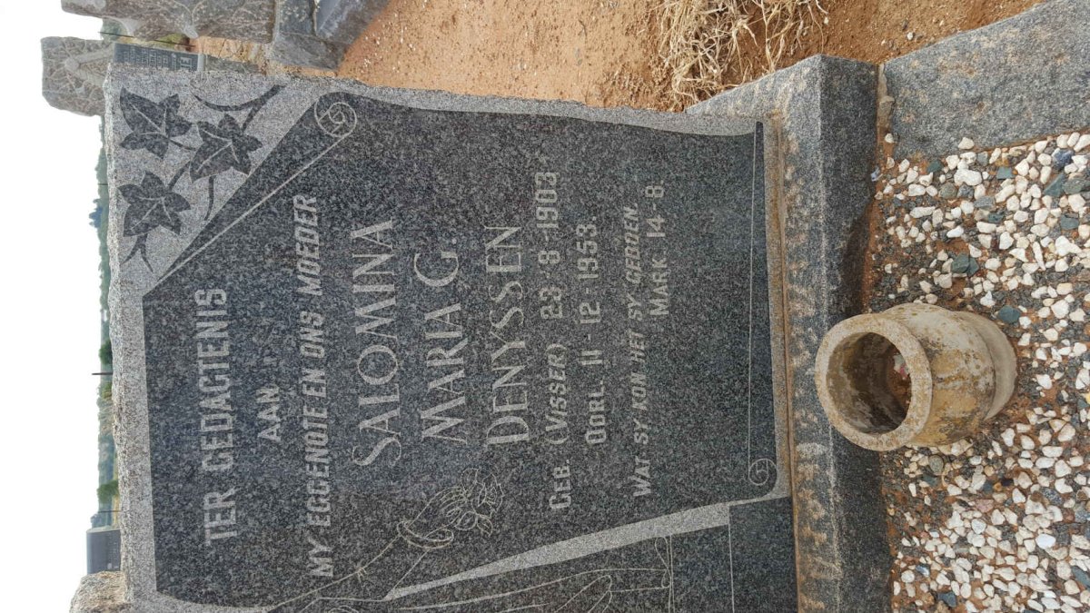 DENYSSEN Salomina Maria G. nee VISSER 1903-1953