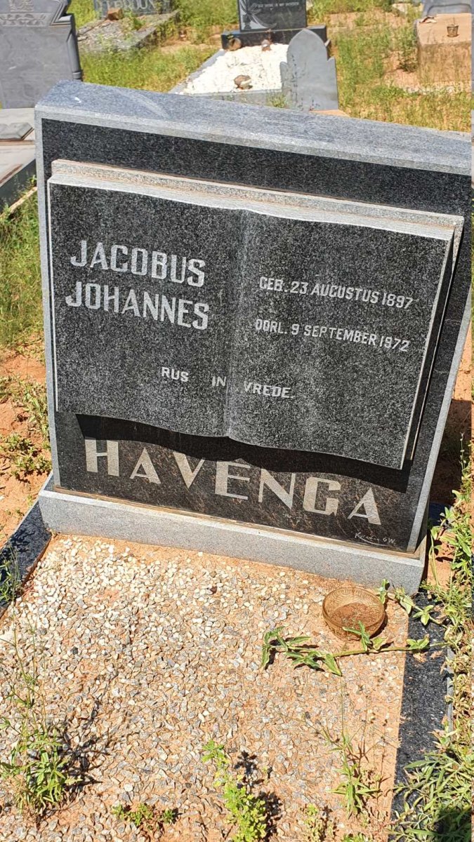 HAVENGA Jacobus Johannes 1897-1972