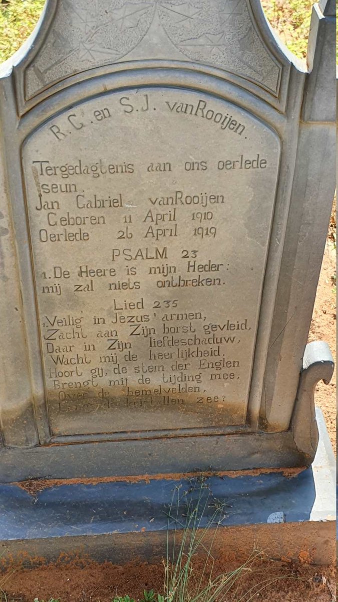 ROOIJEN Jan Gabriel, van 1910-1919