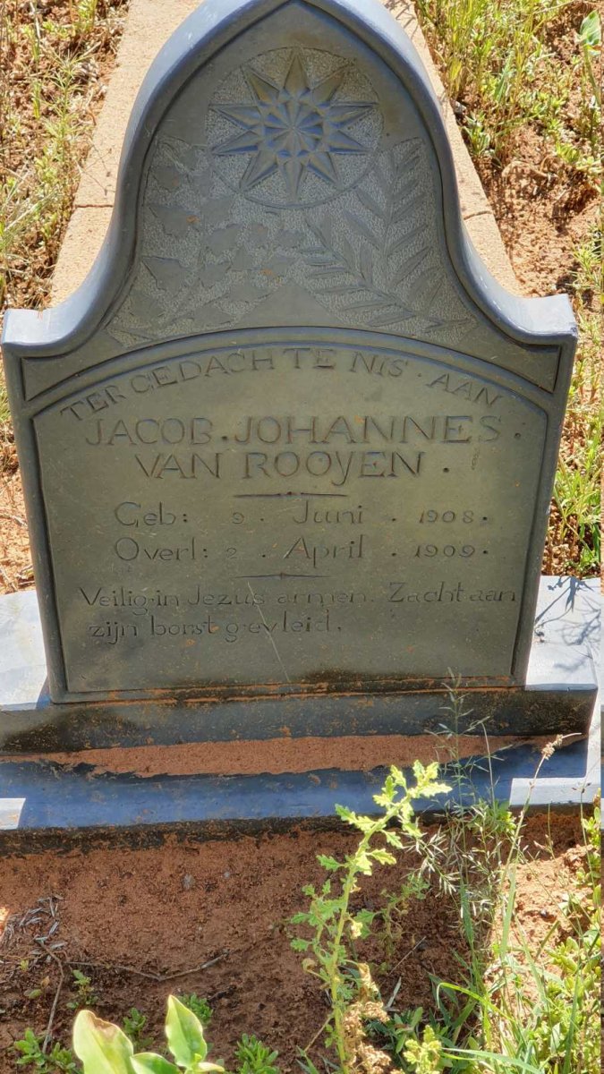 ROOYEN Jacob Johannes, van 1908-1909