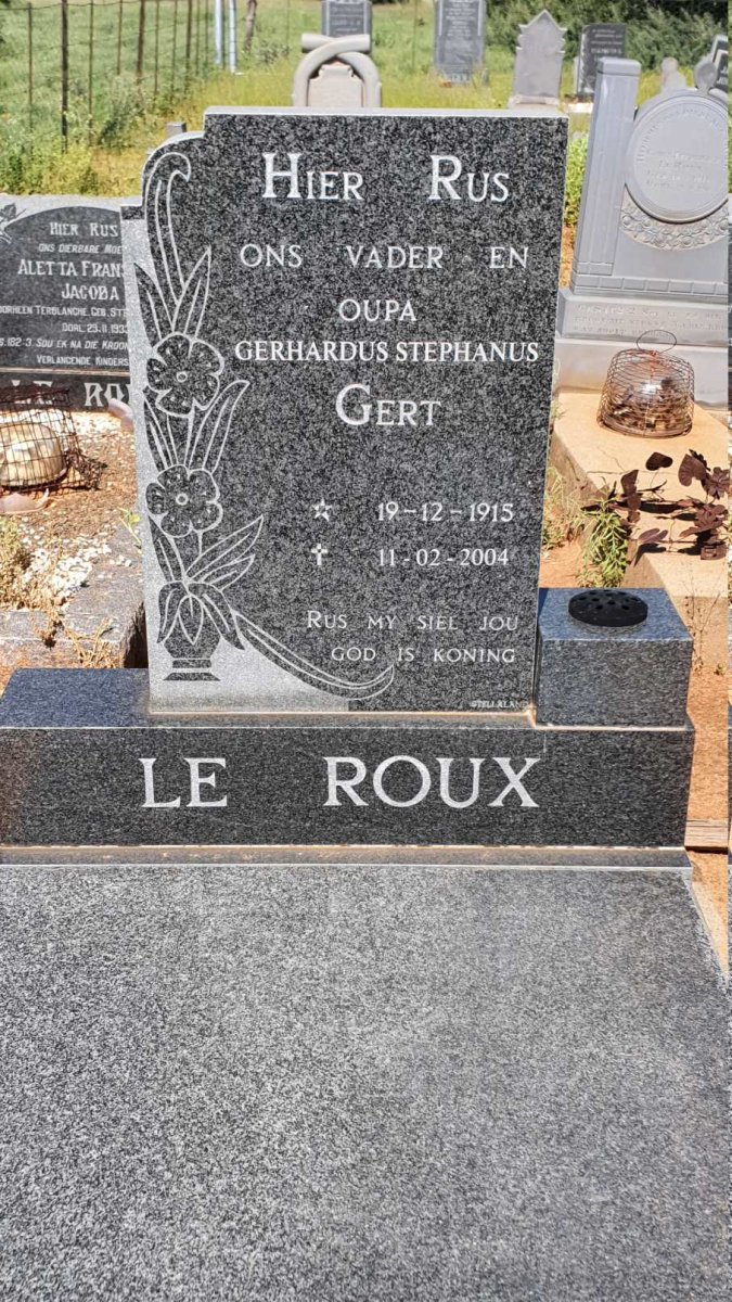 ROUX Gerhardus Stephanus, le 1915-2004