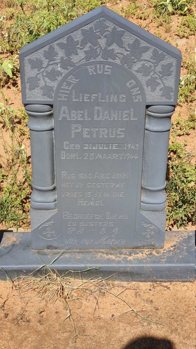 MERWE Abel Daniel Petrus, van der 1943-1944