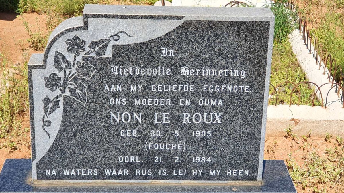 ROUX Non, le nee FOUCHE 1905-1984