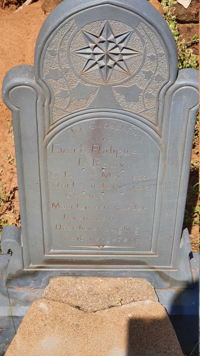 ROUX Evert Philipus, le 1920-1920