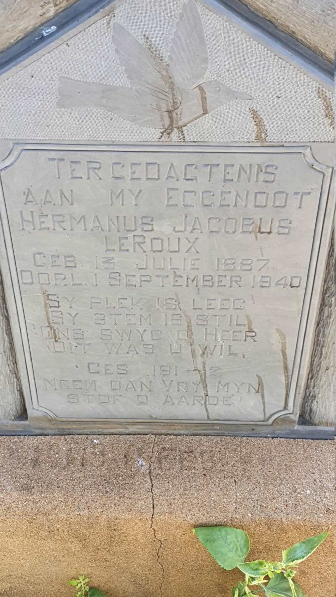 ROUX Hermanus Jacobus, le 1887-1940