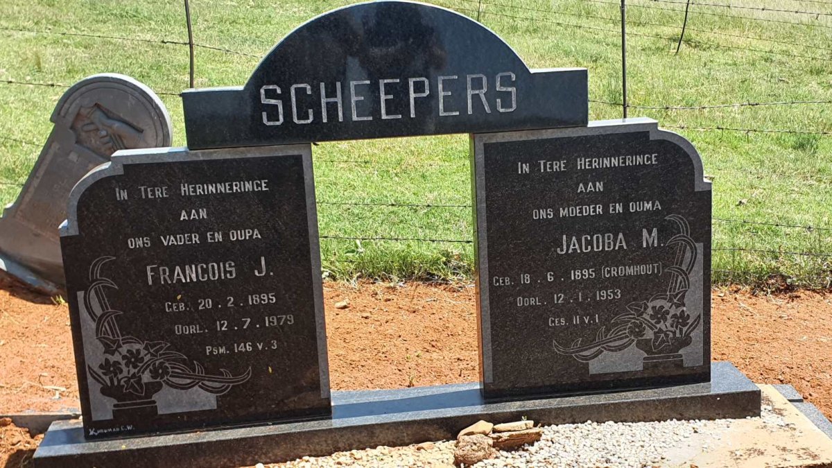 SCHEEPERS Francois J. 1895-1979 &amp; Jacoba M. CROMHOUT 1895-1953