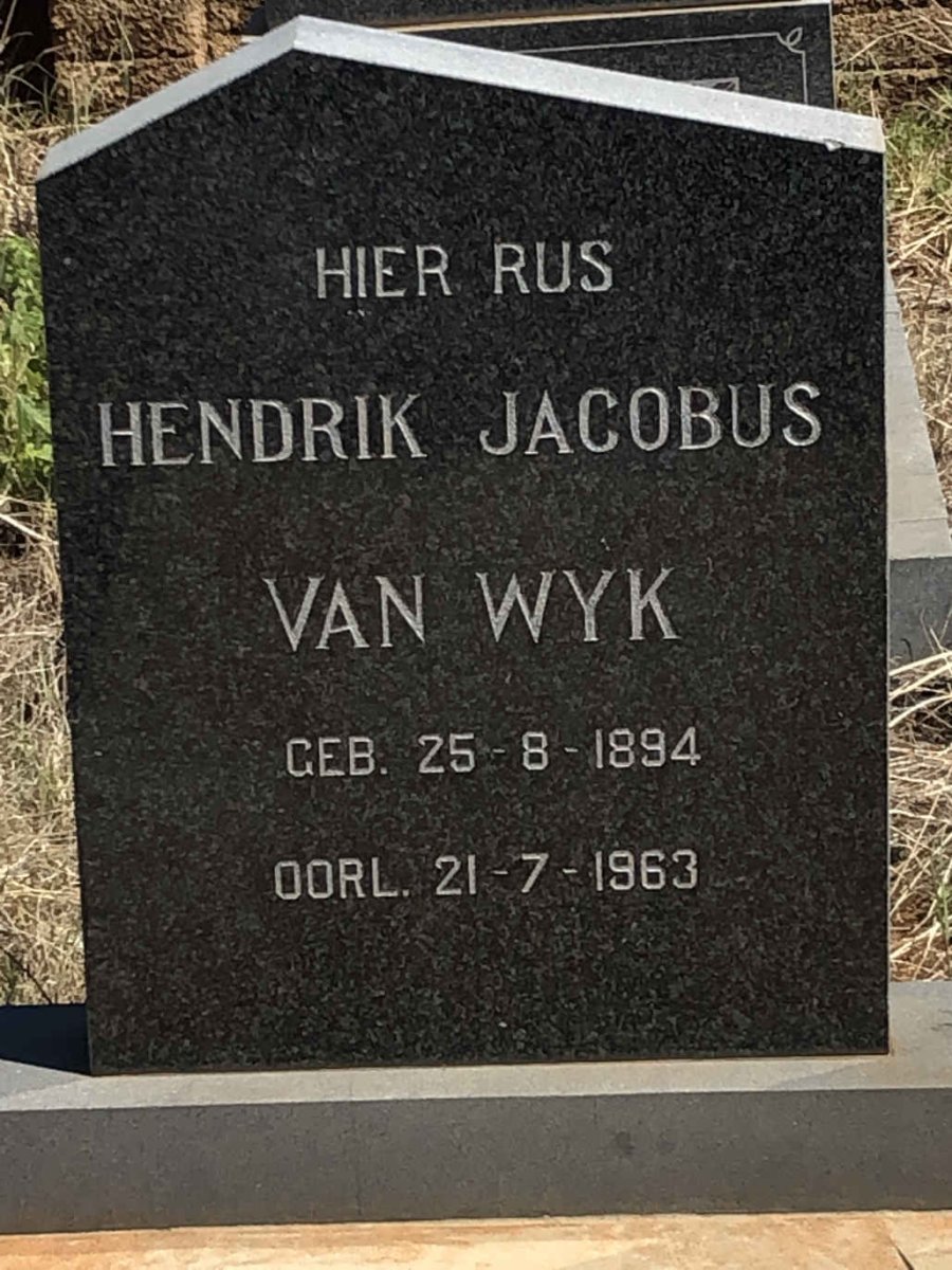 WYK Hendrik Jacobus, van 1894-1963