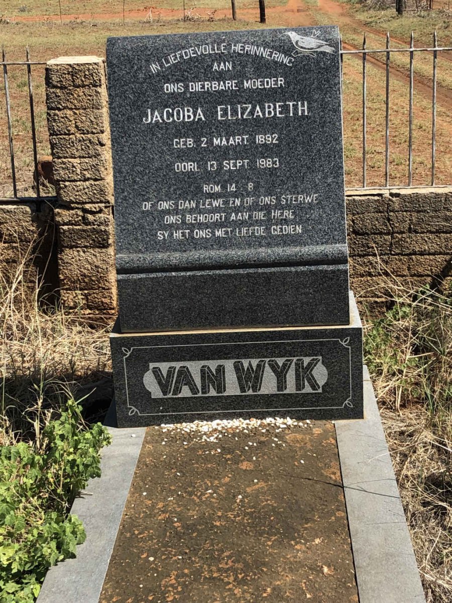 WYK Jacoba Elizabeth, van 1892-1983