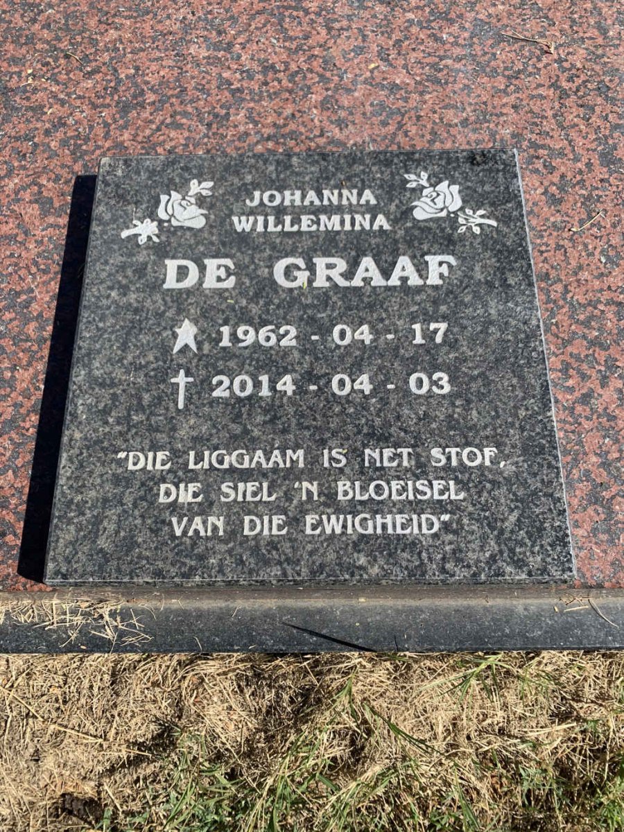 GRAAF Johanna Willemina, de 1962-2014