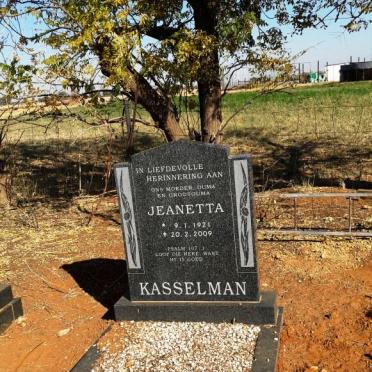 KASSELMAN Jeanetta 1921-2009