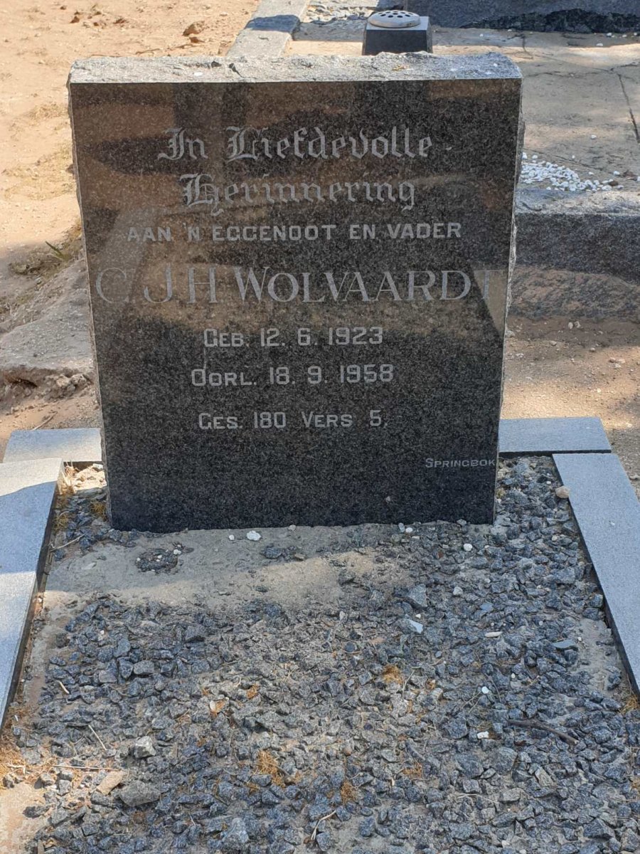 WOLVAARDT C.J.H. 1923-1958