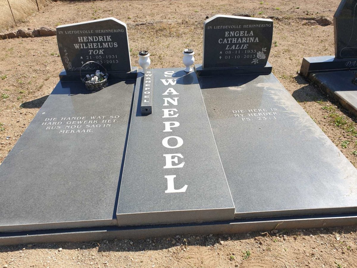 SWANEPOEL Hendrik Wilhelmus 1931-2013 &amp; Engela Catharina 1933-2013