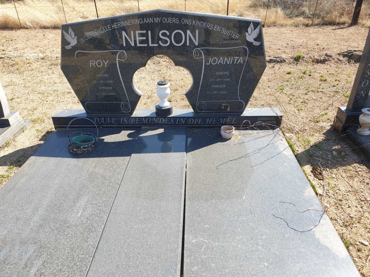 NELSON Roy 1949-2008 &amp; Joanita 1966-2008