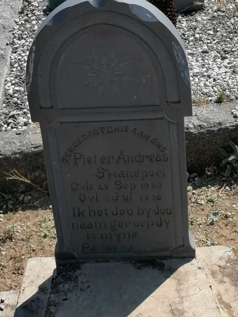 SWANEPOEL Pieter Andreas 1929-1930
