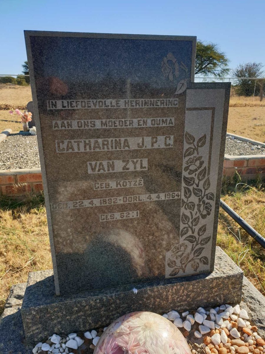 ZYL Catharina J.P.C., van nee KOTZE 1892-1964