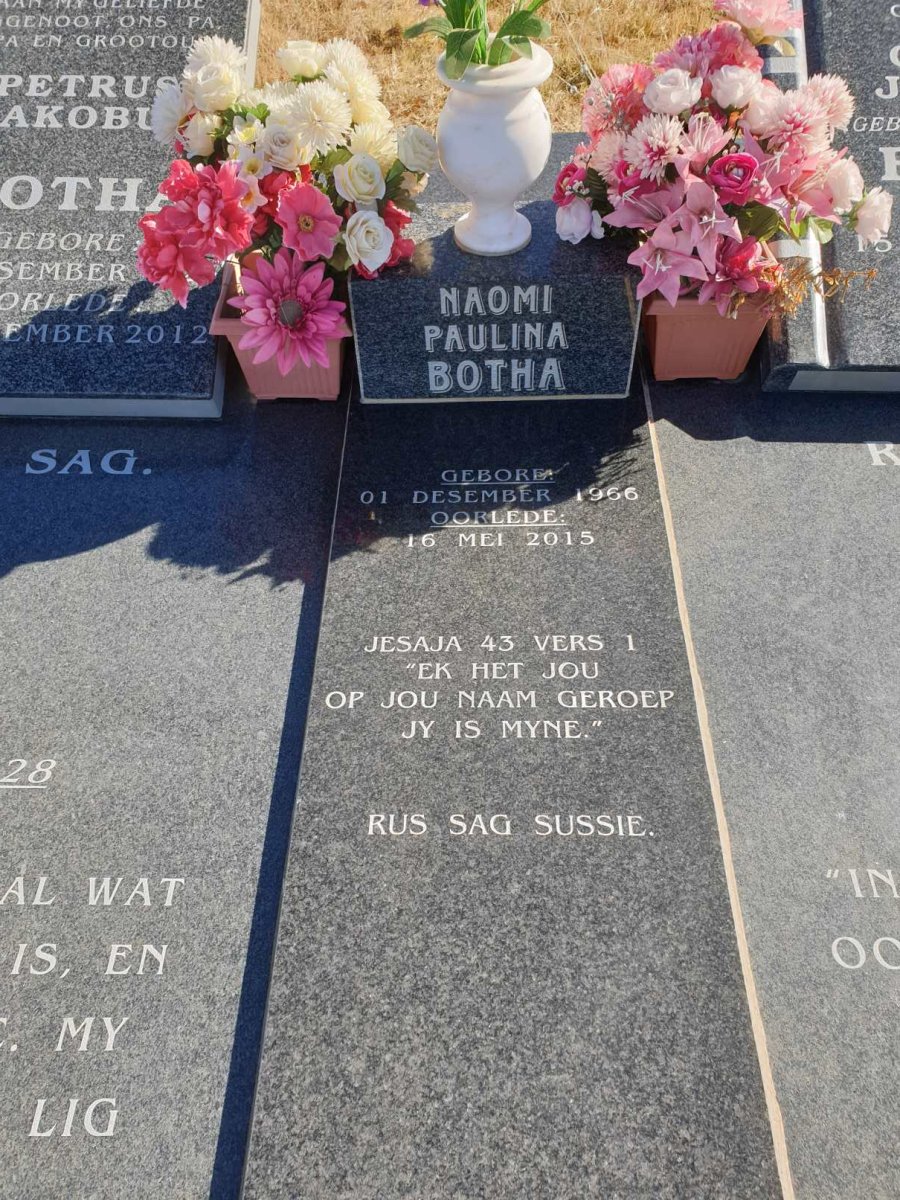 BOTHA Naomi Paulina 1966-2015