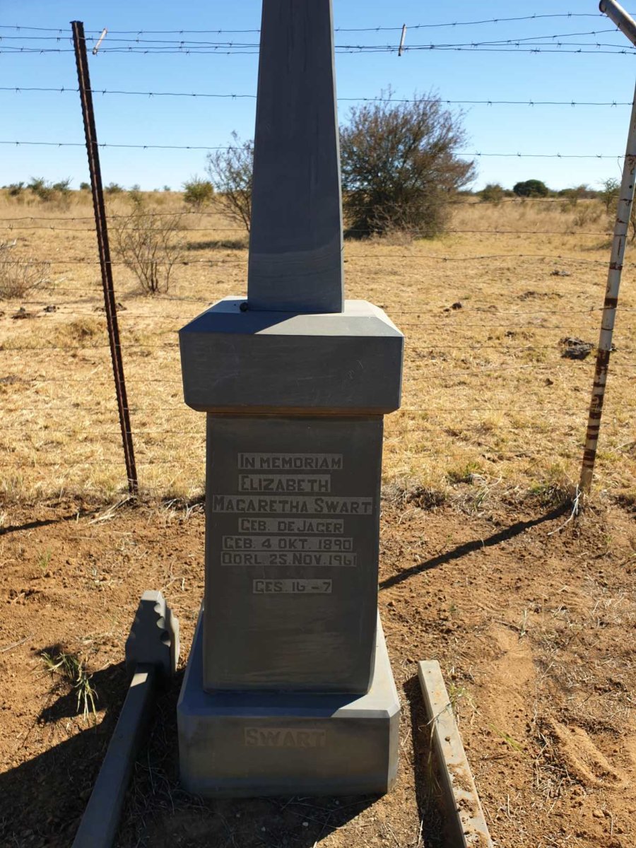 SWART Elizabeth Magaretha nee DE JAGER 1890-1961