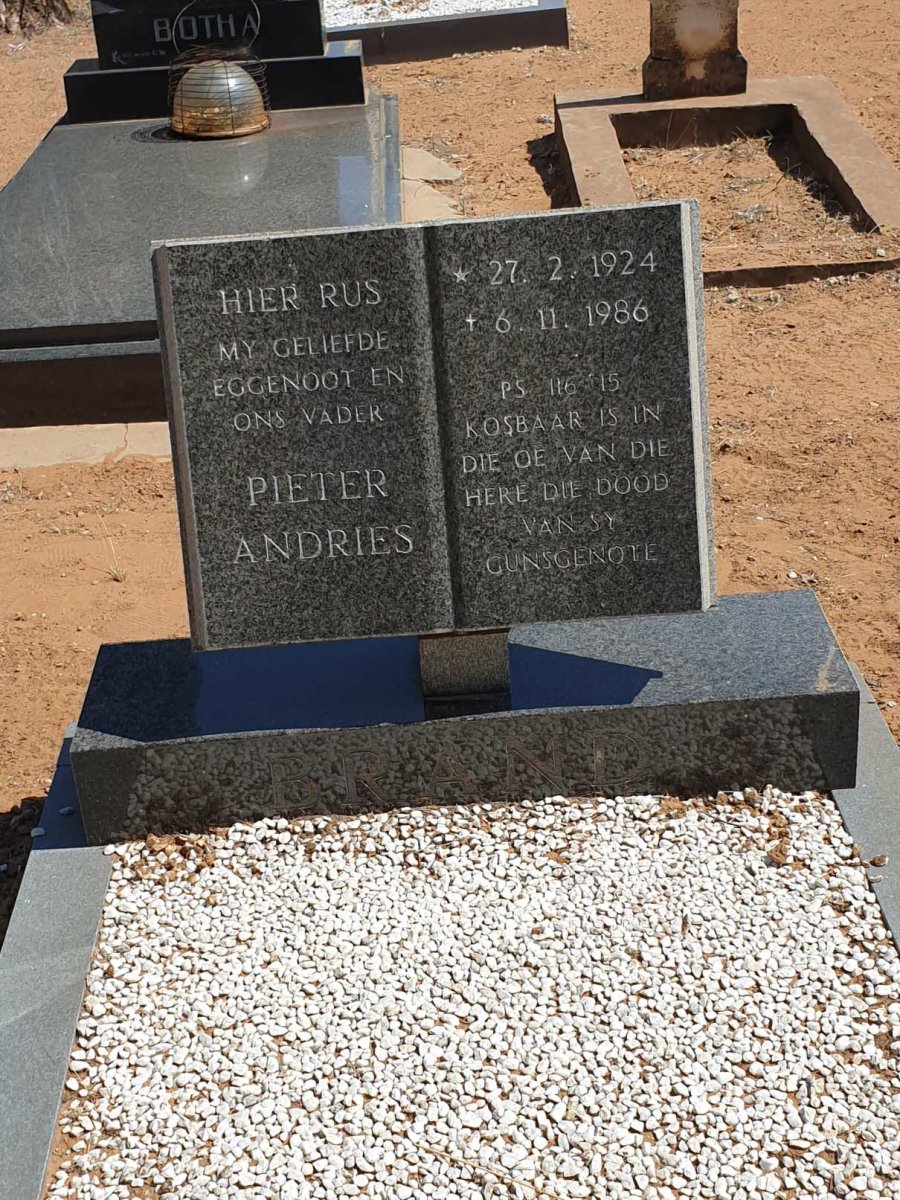 BRAND Pieter Andries 1924-1986