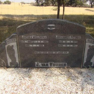 VUUREN Johannes Petrus, van 1879-1943 &amp; Jacoba Willemina BRITZ 1882-1958