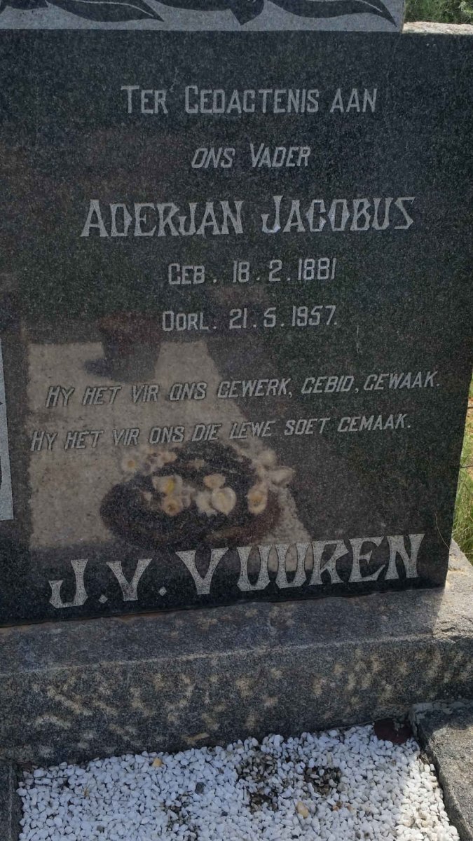 VUUREN Aderjan Jacobus, j.v. 1881-1957