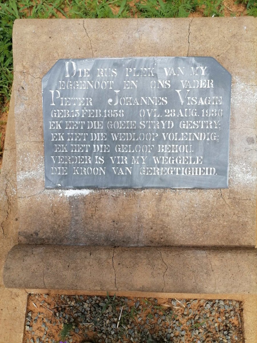 VISAGIE Pieter Johannes 1858-1936