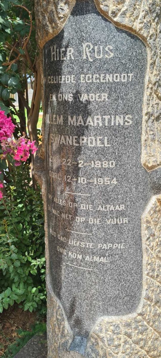 SWANEPOEL Willem Maartins 1880-1954