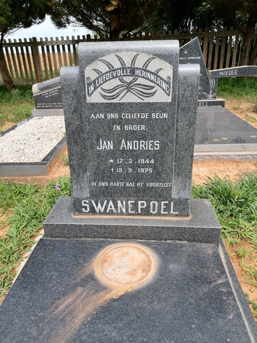 SWANEPOEL Jan Andries 1944-1975