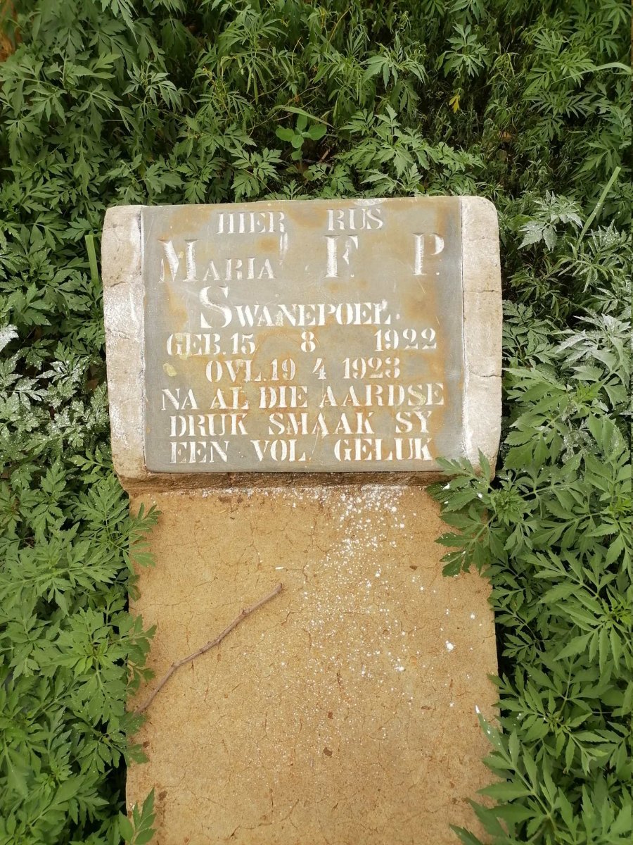 SWANEPOEL Maria F.P. 1922-1923
