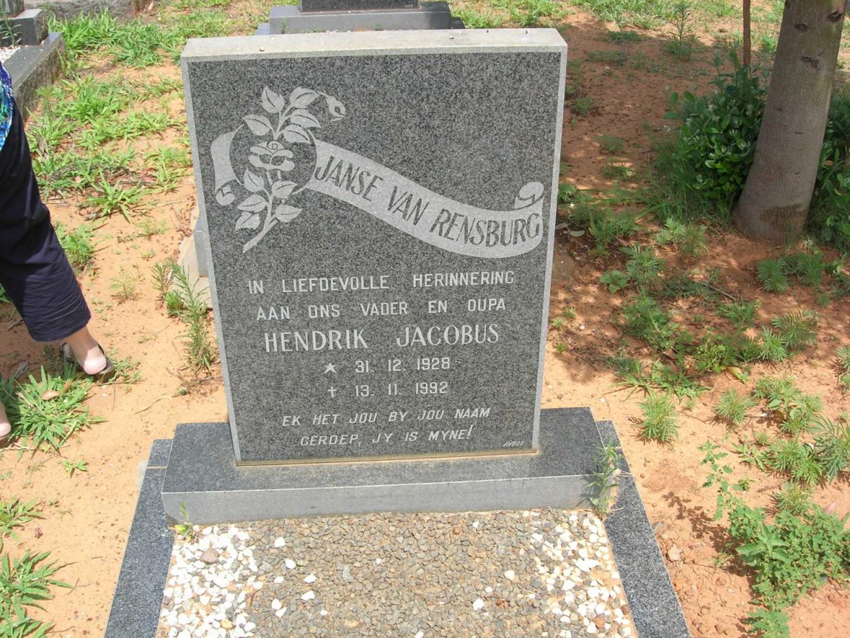RENSBURG Hendrik Jacobus, Janse van 1928-1992