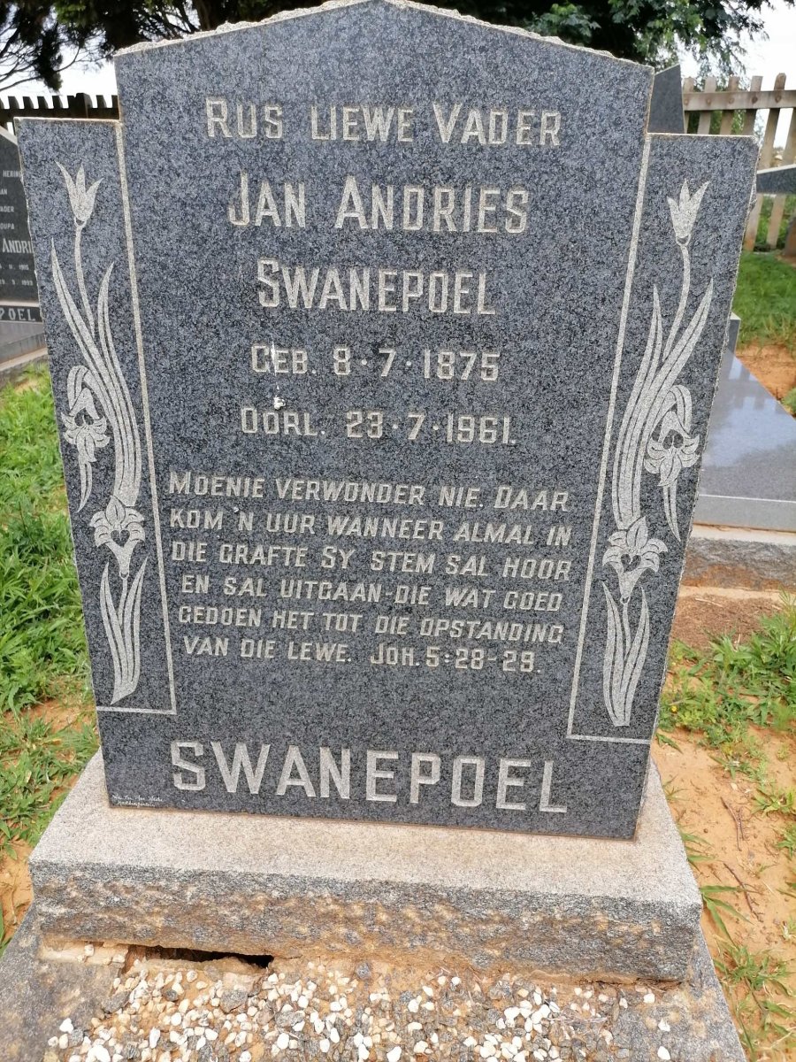 SWANEPOEL Jan Andries 1875-1961