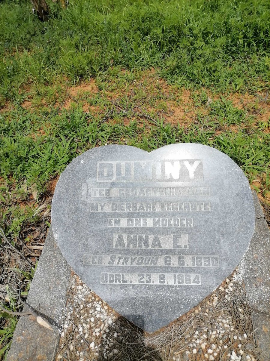 DUMINY Anna E. nee STRYDOM 1890-1964