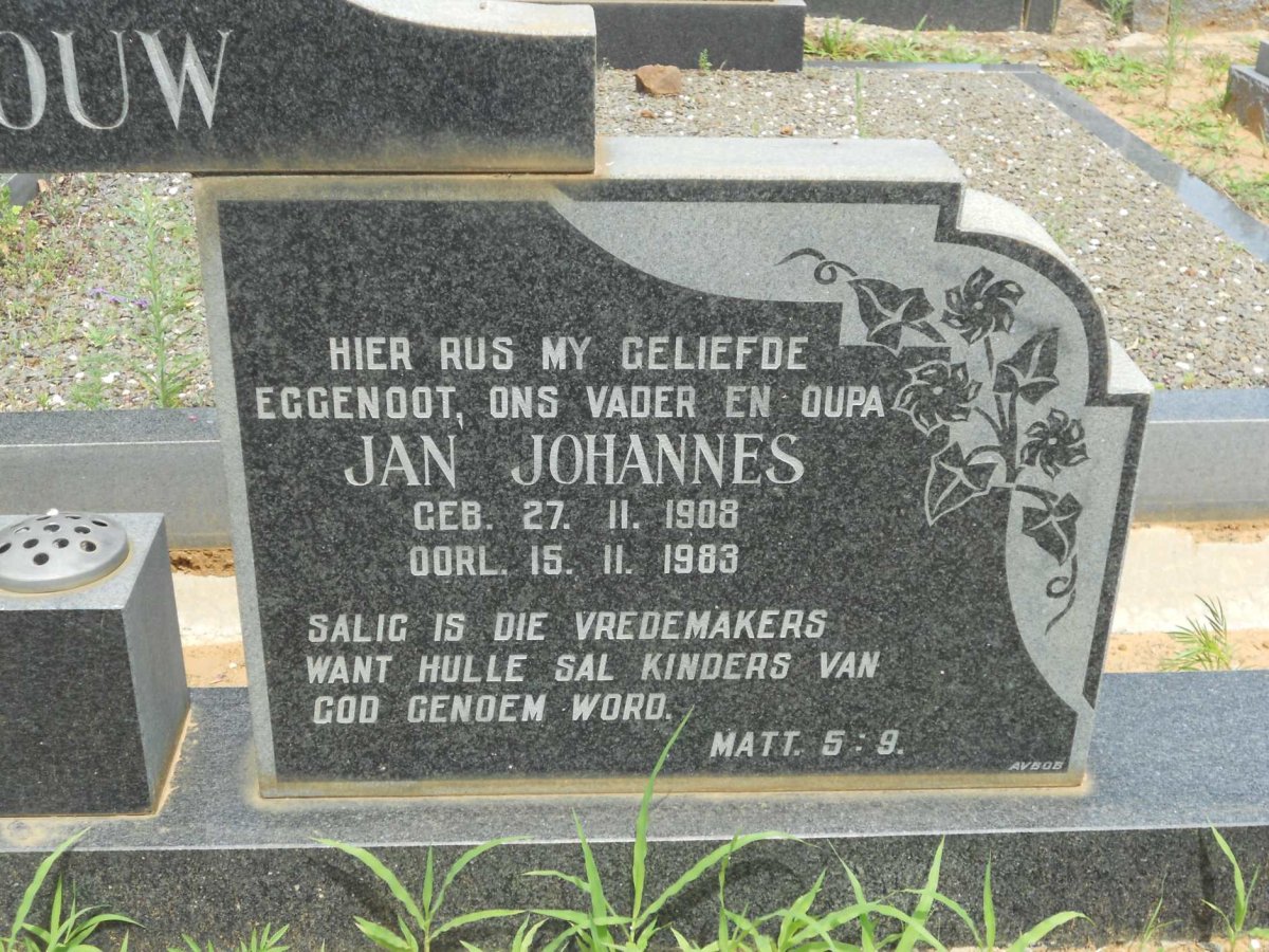 ROSSOUW Jan Johannes 1908-1983 &amp; Anna Magdalena 1911-