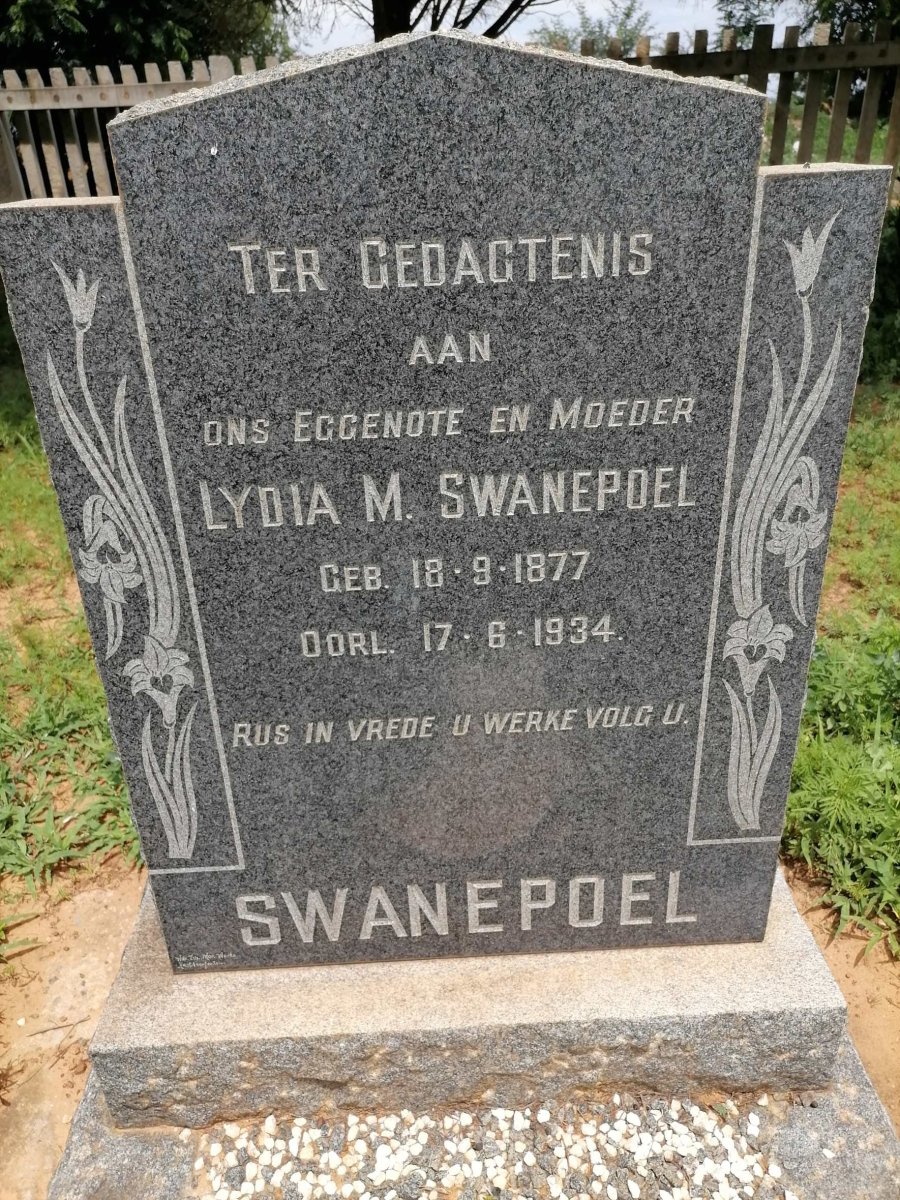 SWANEPOEL Lydia M. 1877-1934