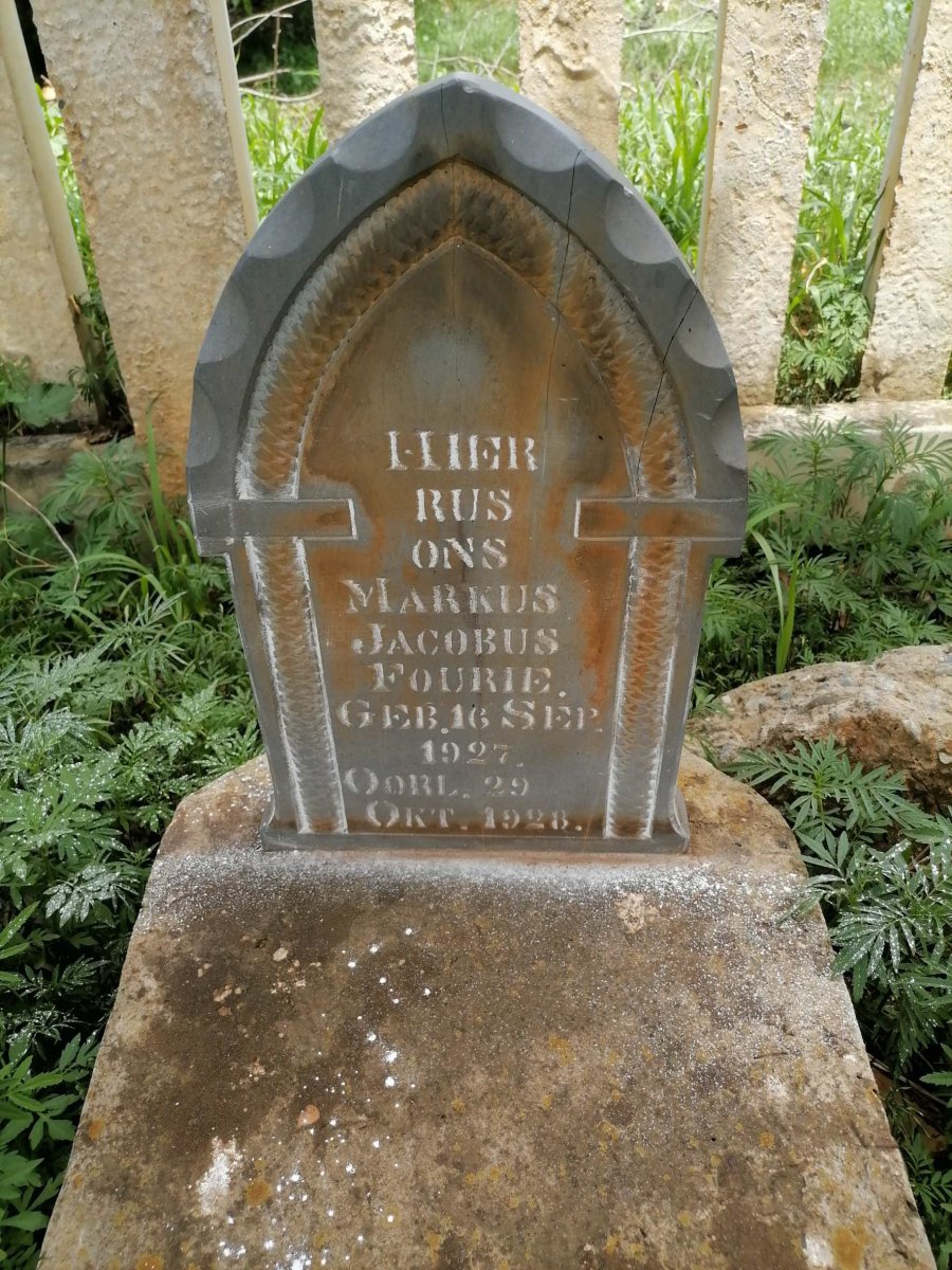 FOURIE Markus Jacobus 1927-1928